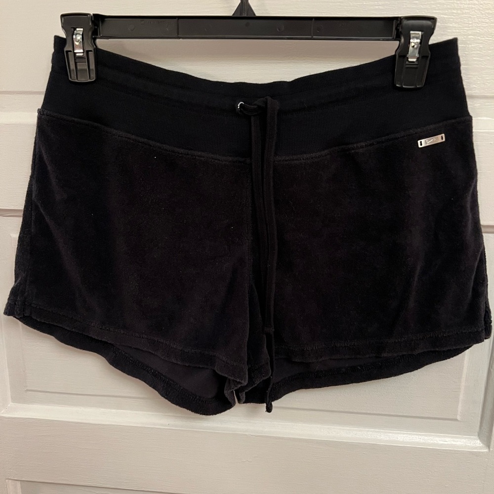 Black Terry cloth shorts